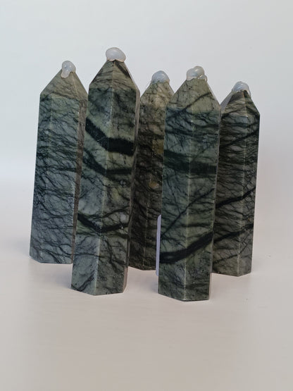 Online Intuitive Pick 3.5’’ Spiderweb Jasper Tower 🕸️