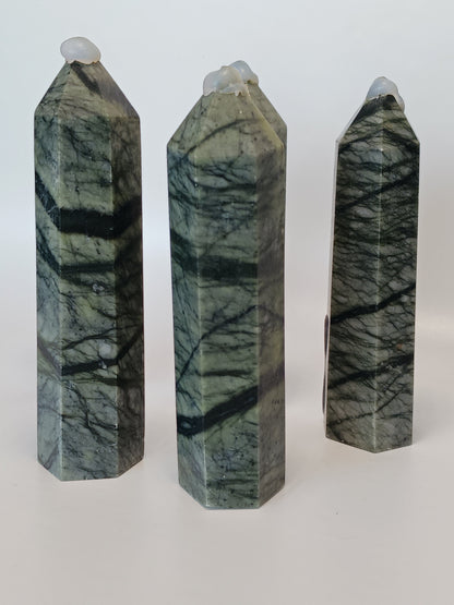 Online Intuitive Pick 3.5’’ Spiderweb Jasper Tower 🕸️