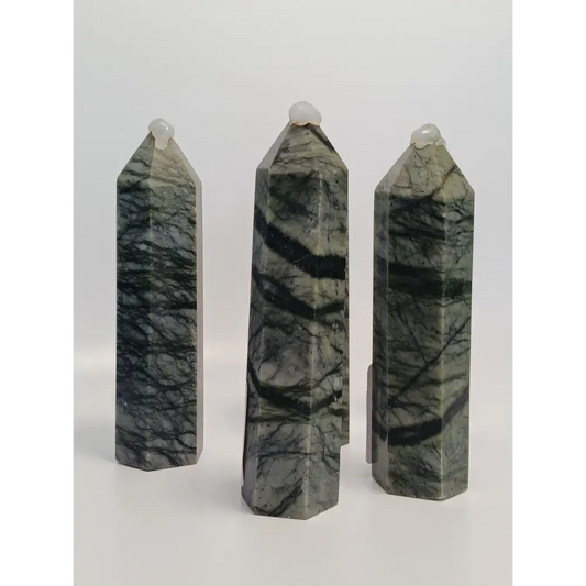 Online Intuitive Pick 3.5’’ Spiderweb Jasper Tower 🕸️