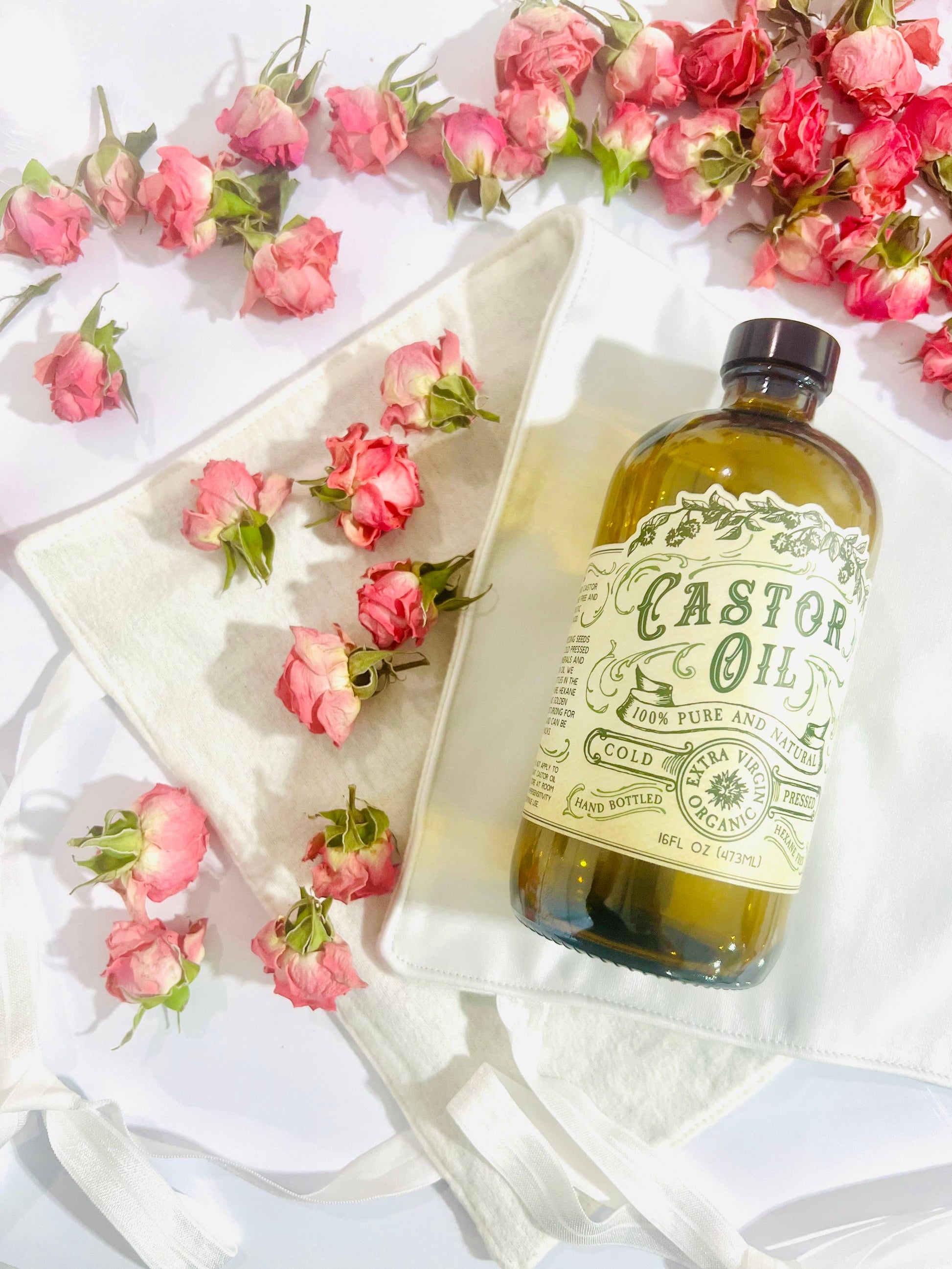 Organic Cold Pressed Castor Oil Hexane Free USA bottled: 2 oz - Herbs & Accessories