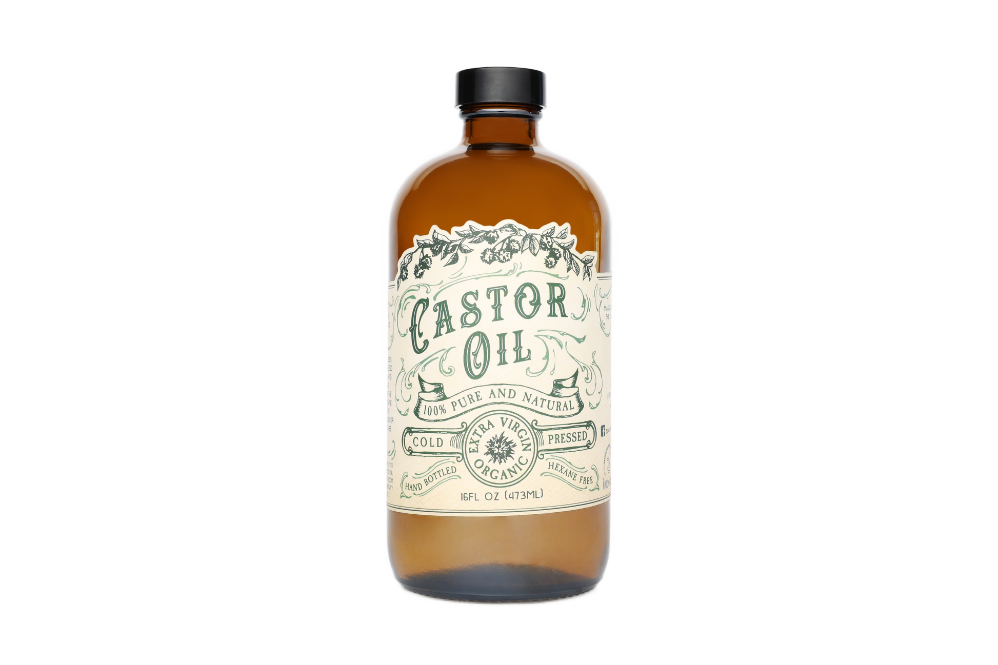 🌱✨ Organic Cold Pressed Castor Oil – Hexane Free & USA Bottled (16 oz) 💧 - Herbs & Accessories