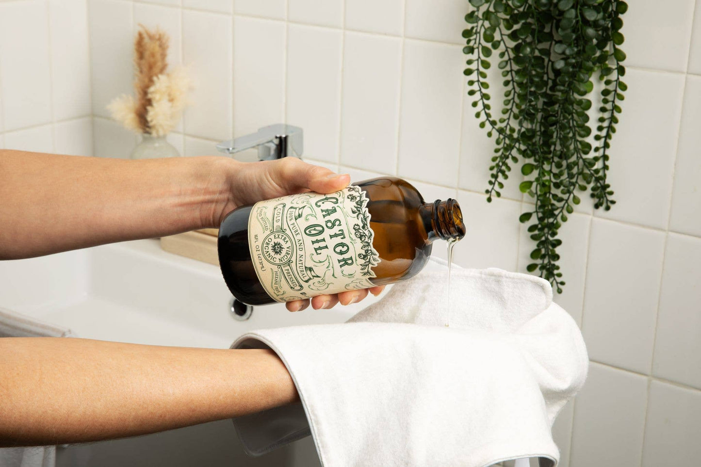 🌱✨ Organic Cold Pressed Castor Oil – Hexane Free & USA Bottled (16 oz) 💧 - Herbs & Accessories