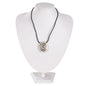 Oval Spiral Abalone Shell on Leather Cord - Jewelry
