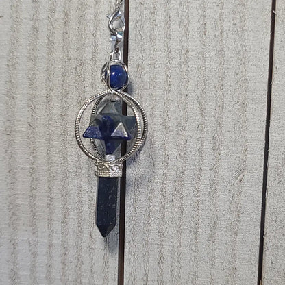 PENDULUM - MERKABA 3 PIECE - Lapis - Pendulums & Mats