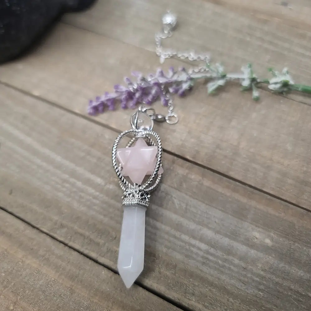 PENDULUM - MERKABA 3 PIECE - Rose - Pendulums & Mats