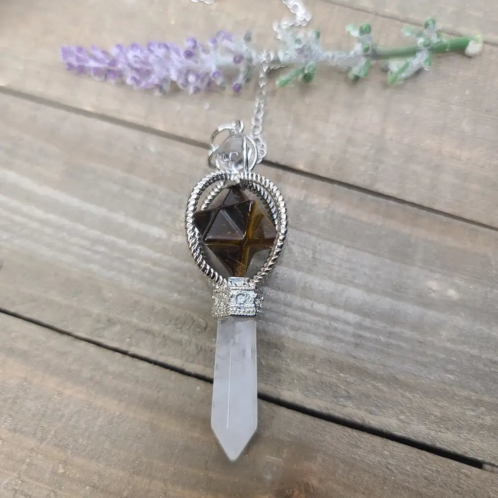 PENDULUM - MERKABA 3 PIECE - Tiger eye - Pendulums & Mats