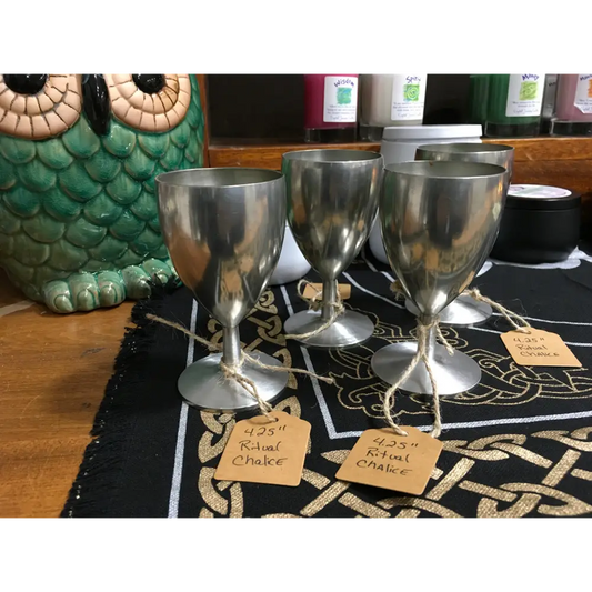 ⚡️✨ Pewter Ritual Chalice – 4 3/8’’ – Timeless Elegance for Sacred Ceremonies! 🍷 - Ritual Supplies