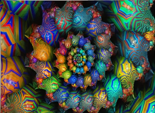 Psychedelic Sacred Geometry Tapestry 59 x 79 - Tapestry
