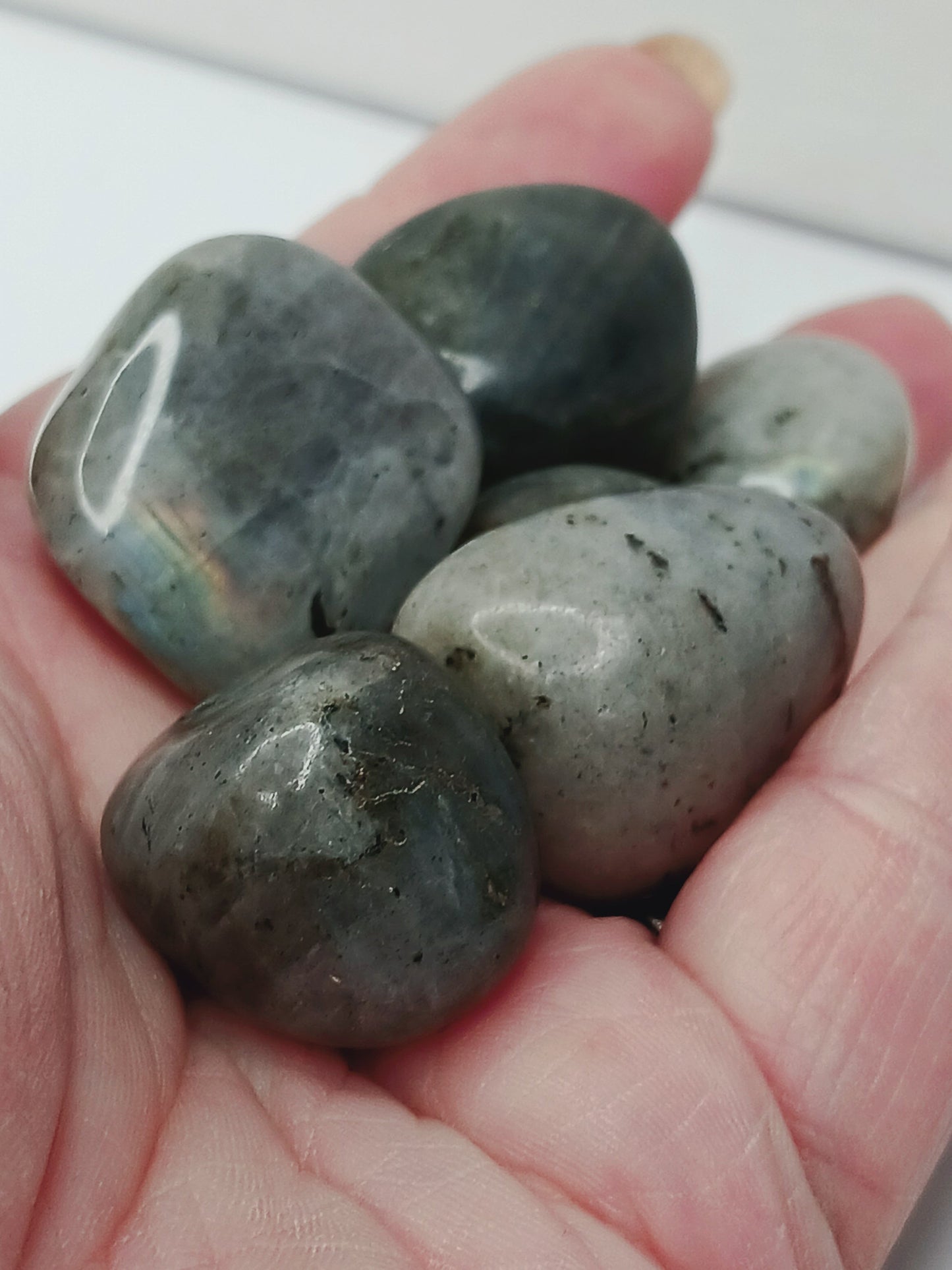 💜✨ Purple and Gold Labradorite Tumble – Transformation Intuition and Magic 🌟 - Tumbles