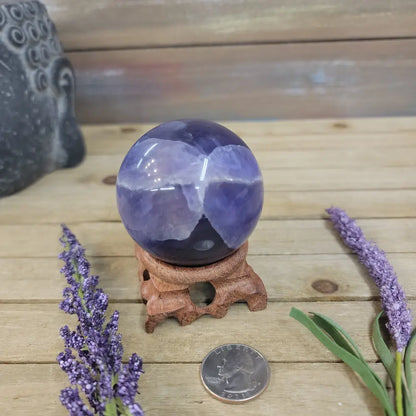 Purple Fluorite Sphere (1 3/4’’ to 3 1/2’’) – Intuition & Focus Crystal | The Mystical Moons - 15. FLUORITE SPHERE - 2