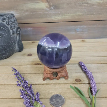 Purple Fluorite Sphere (1 3/4’’ to 3 1/2’’) – Intuition & Focus Crystal | The Mystical Moons - 5. FLUORITE SPHERE - 2