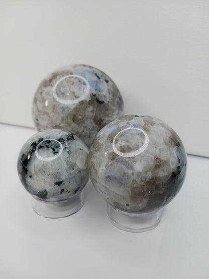 🌈🌙 Rainbow Moonstone Spheres – Intuition and Spiritual Light! ✨ - Spheres