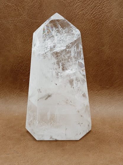 🌈✨ Rainbow Quartz Tower – Joy Clarity and Magical Light 🤍 - 17 - 4.5’’ - Towers