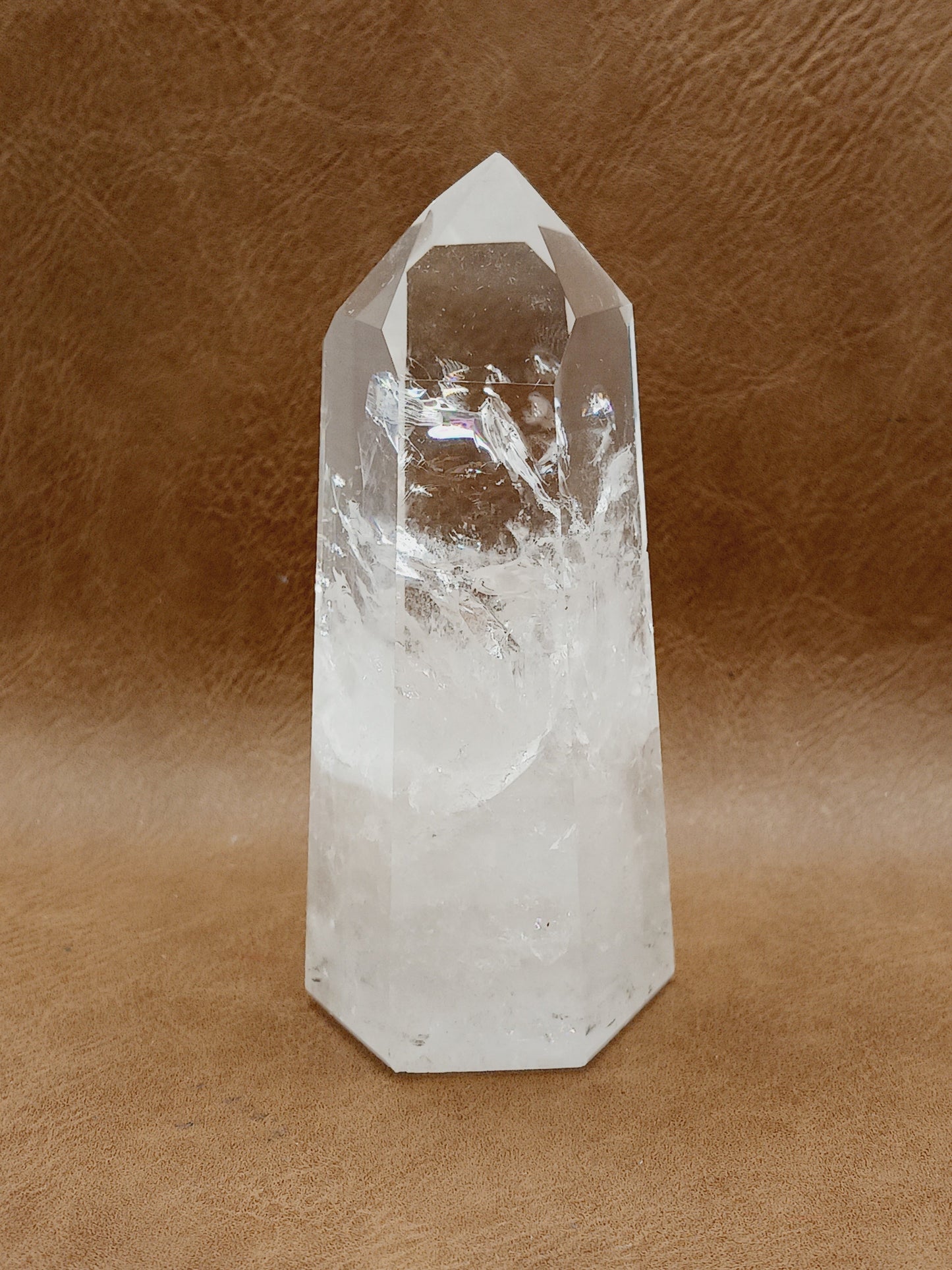 🌈✨ Rainbow Quartz Tower – Joy Clarity and Magical Light 🤍 - 19 - 4.25’’ - Towers