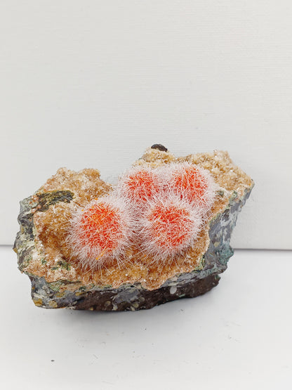 🌟 Rare Moroccan Orange Magnesite & Quartz Zeolite Specimen 🌄 - 4 - 4’’ - Specimens