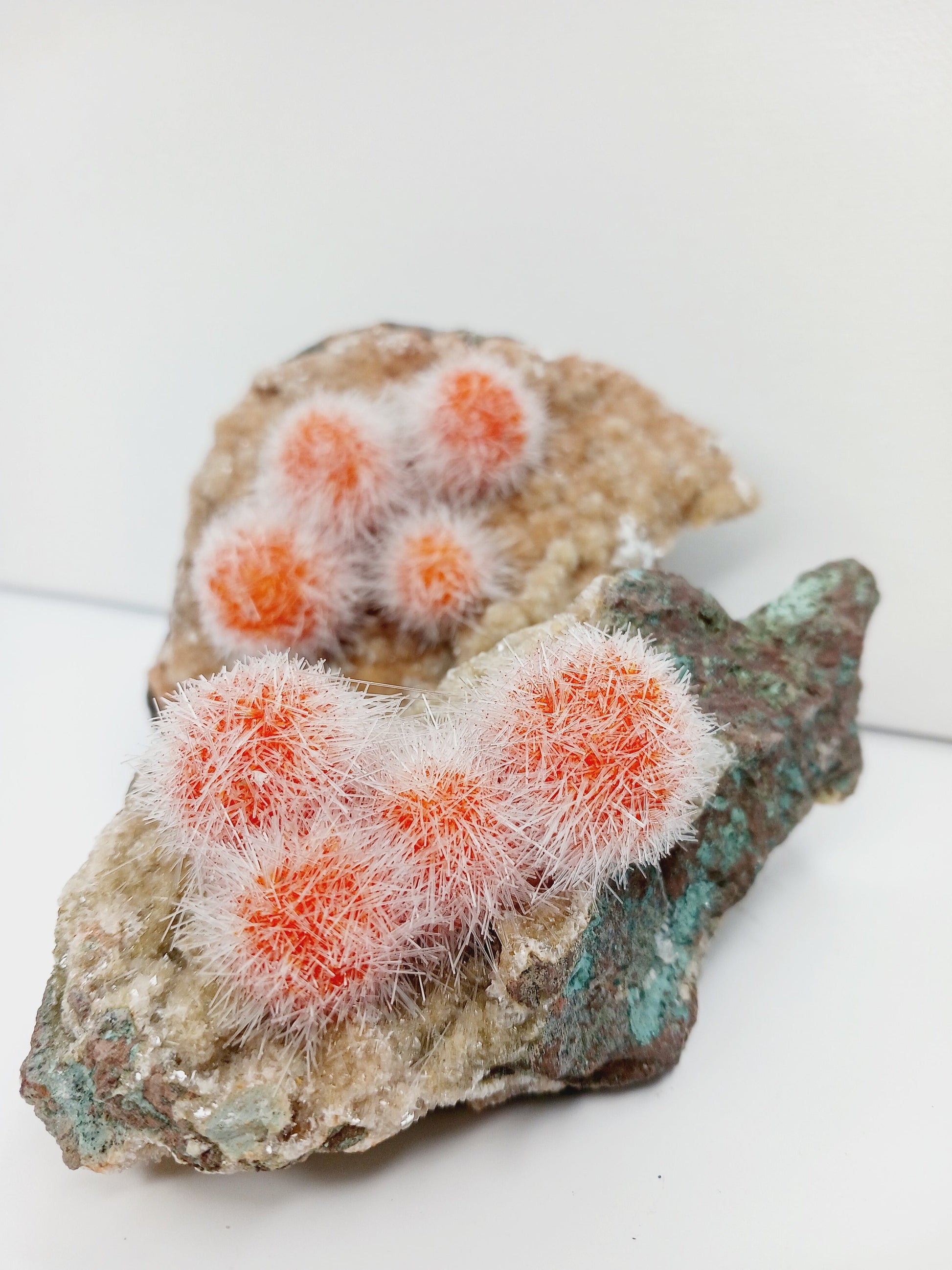 🌟 Rare Moroccan Orange Magnesite & Quartz Zeolite Specimen 🌄 - Specimens