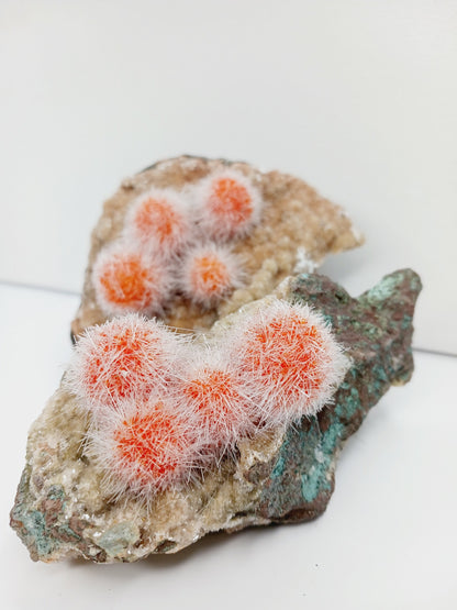 🌟 Rare Moroccan Orange Magnesite & Quartz Zeolite Specimen 🌄 - Specimens