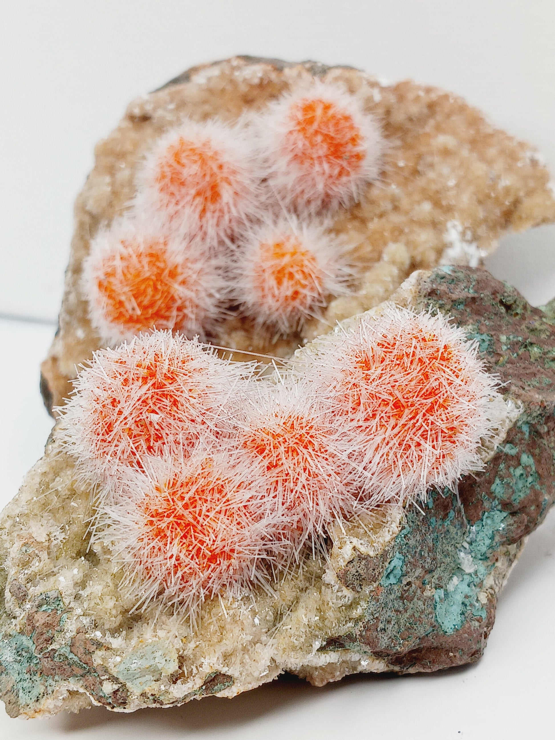 🌟 Rare Moroccan Orange Magnesite & Quartz Zeolite Specimen 🌄 - Specimens