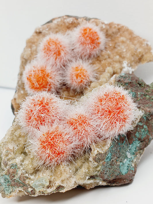 🌟 Rare Moroccan Orange Magnesite & Quartz Zeolite Specimen 🌄 - Specimens