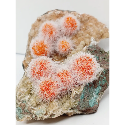 🌟 Rare Moroccan Orange Magnesite & Quartz Zeolite Specimen 🌄 - Specimens