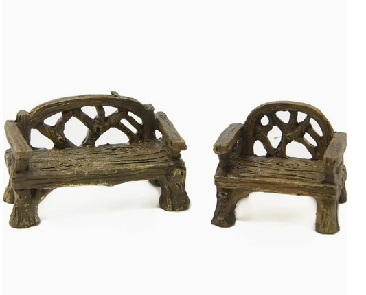 Rattan Resin Chairs for Fairy Gardens - Fairy Gardens