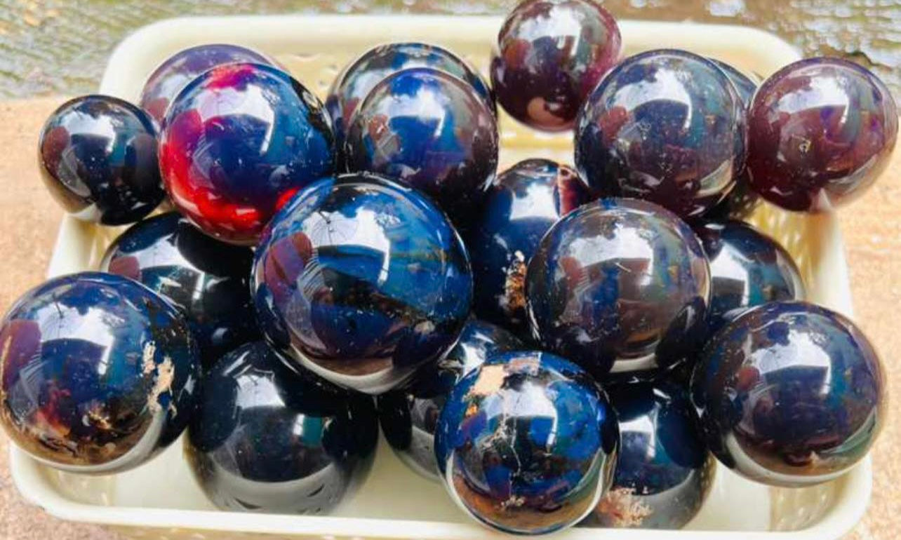 ❤️🧡 Red Amber Spheres – Ancient Warmth and Energizing Vitality! 🧡❤️ - Spheres