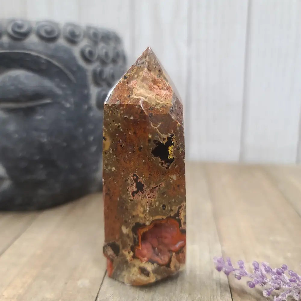 VERY RARE Red Fox Tail Crater Agate Points - 6 - Towers