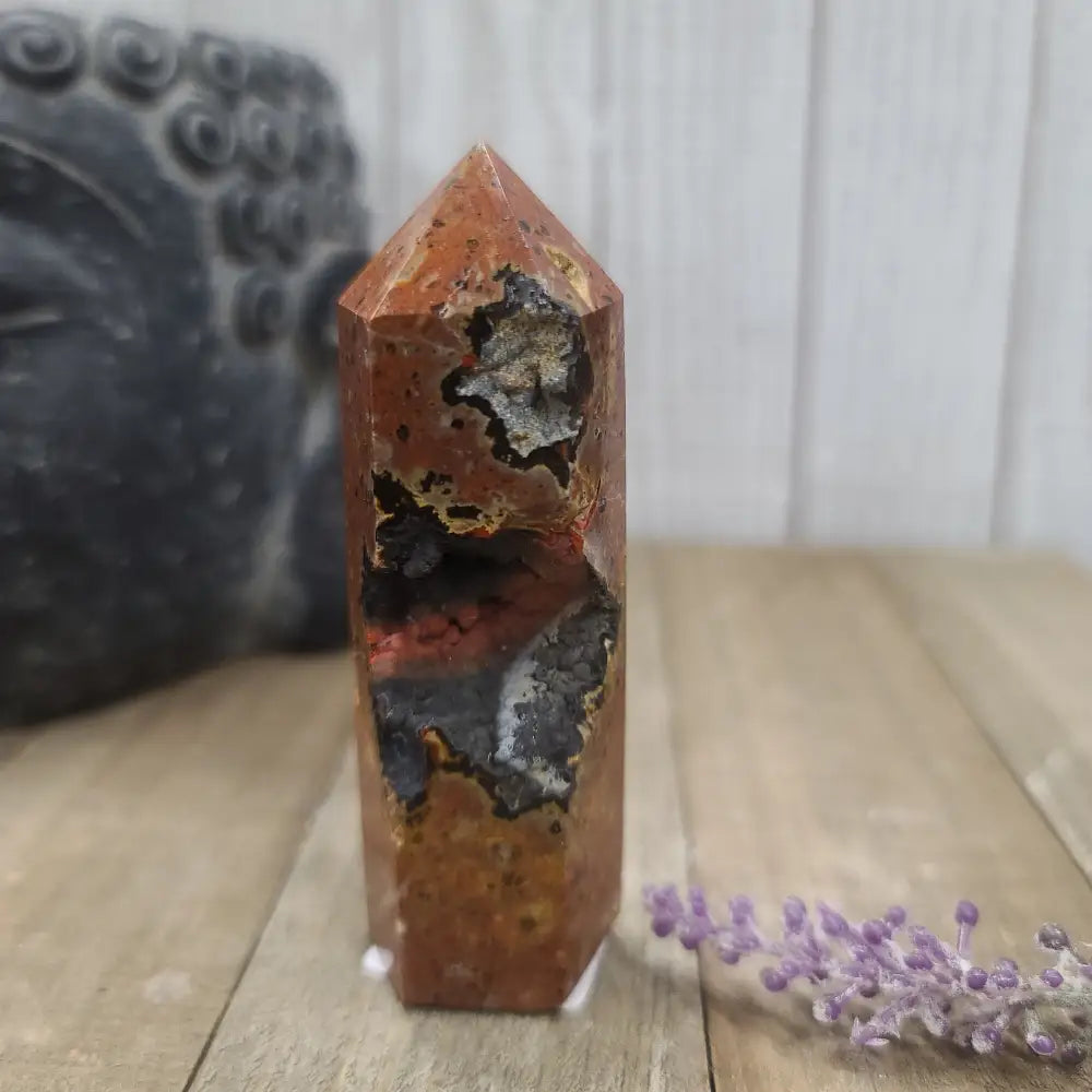 VERY RARE Red Fox Tail Crater Agate Points - 7. - Towers