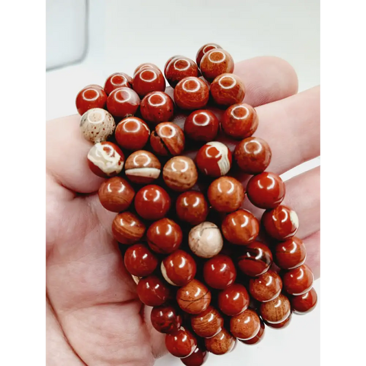 ❤️✨ Red Jasper 8 mm Bracelet – Strength Stability and Root Chakra Power! 🌱 - OMC BRACELETS