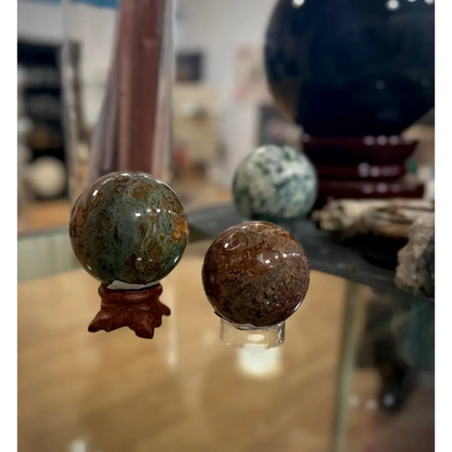 Red Moss Agate Spheres - Spheres