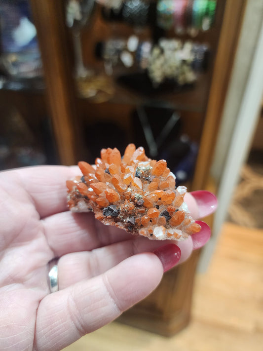 Red Quartz with Pyrite Cluster - 1 - Specimens