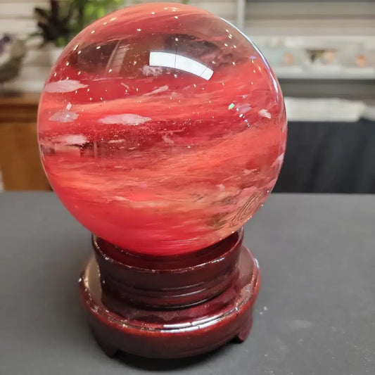 Red Smelting Quartz Spheres - 1 - 5’’ - Spheres