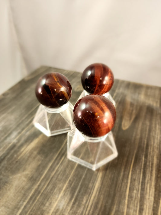 🔥 Red Tiger’s Eye Spheres - 1.25’’ 🖤 - 1 - Spheres