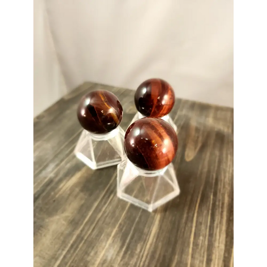🔥 Red Tiger’s Eye Spheres - 1.25’’ 🖤 - 1 - Spheres