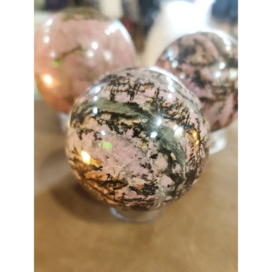🌸💗 Rhodonite Spheres – Heart Healing & Emotional Harmony! 💗🌸 - Spheres