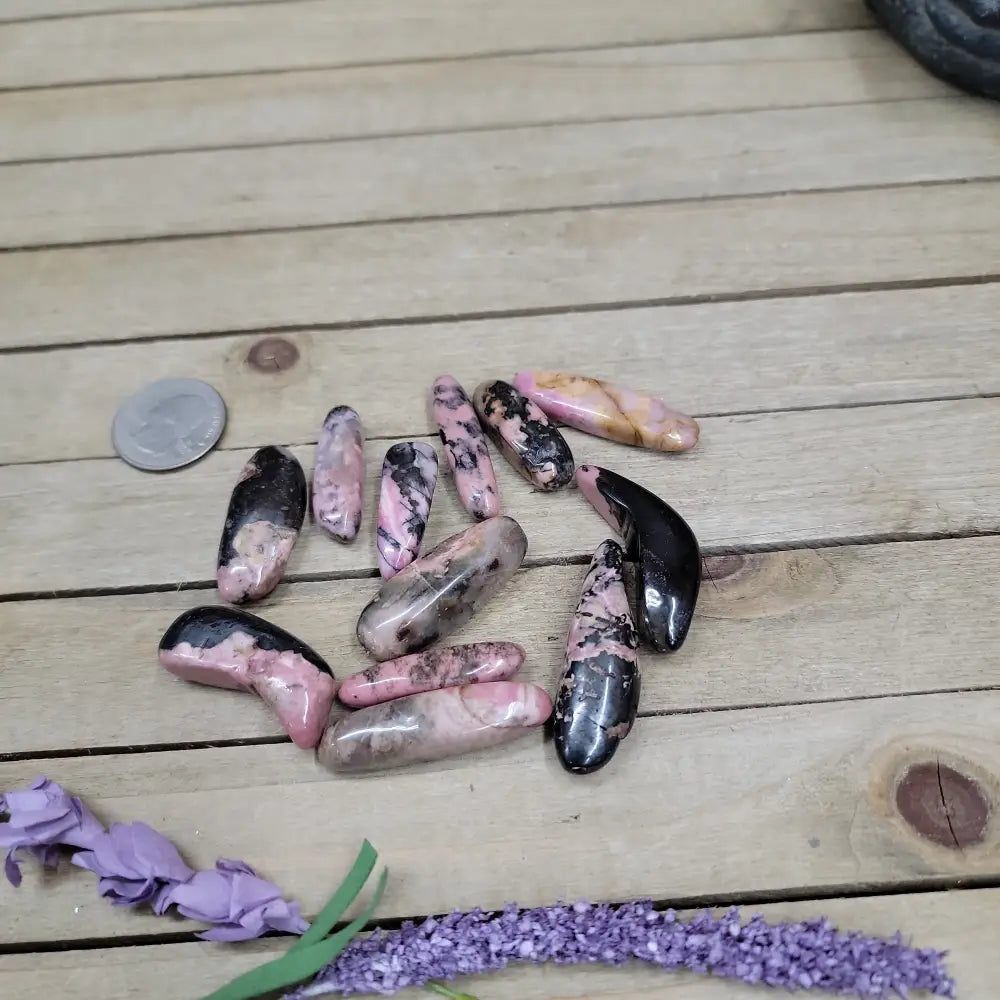 Rhodanite Tumble Packs & Pendants - Grid Working