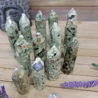 🌿✨ Rhyolite Towers – Stone of Transformation & Creativity! 🗼💚 - Towers