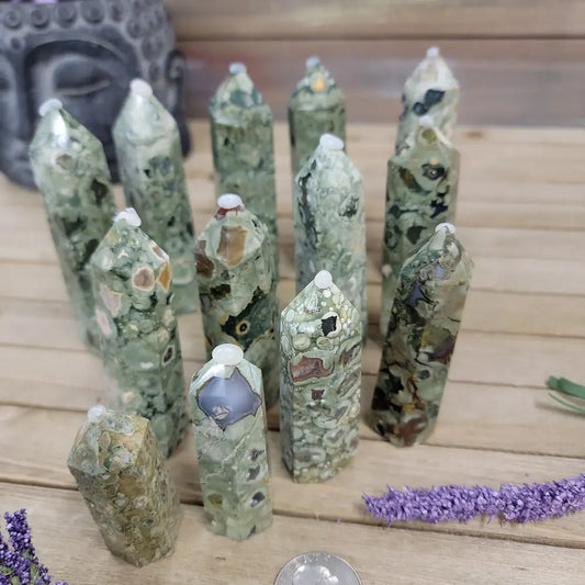 🌿✨ Rhyolite Towers – Stone of Transformation & Creativity! 🗼💚 - Towers