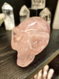 👽💗 Rose Quartz Alien Skull – 5.75’’ x 3’’ – Cosmic Love & Universal Compassion! 🌌 - Carvings