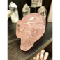 👽💗 Rose Quartz Alien Skull – 5.75’’ x 3’’ – Cosmic Love & Universal Compassion! 🌌 - Carvings
