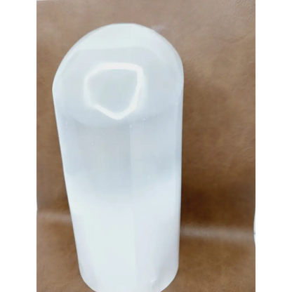 🤍✨ Selenite Smooth Pillar with Rounded Top 6’’ – Radiant Clarity Cleansing and Lighted Display Magic! 🌙 - Free Forms