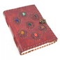 Seven Chakra (Seven Color Stones inlay) Leather Journal 6x8’’ with Latch Closure - Books & Journals
