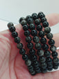 🖤✨Silver Obsidian Bead Bracelet – Protection & Inner Strength! 🧿 - 8mm