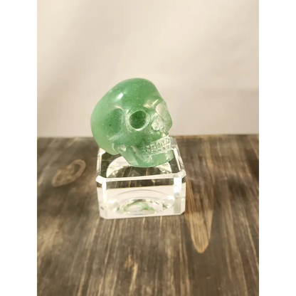 💀 Skull Rings - Green Aventurine & Black and White Calcite (Shamanite) ✨ - Green Aventurine - Jewelry