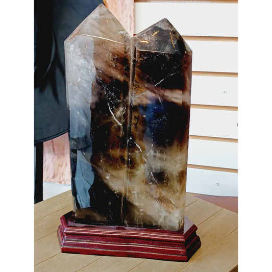 🤎✨ Smokey Quartz Double Point – Grounding Protection and Energy Flow 🗼 - Towers