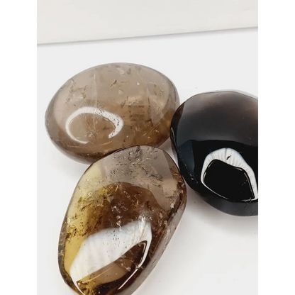 🌌 Smoky Quartz Palmstones - Intuitive Pick 🖤 - PALM