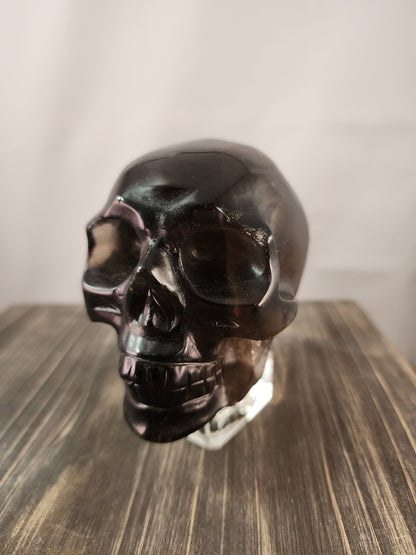 💀🌌 Smoky Quartz Skull 4’’ – Grounding and Spiritual Shield 🌌💀 - Carvings