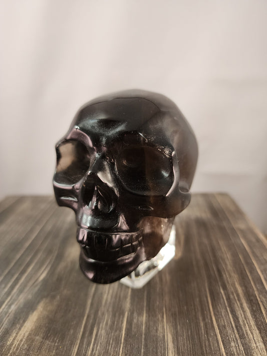 💀🌌 Smoky Quartz Skull 4’’ – Grounding and Spiritual Shield 🌌💀 - Carvings