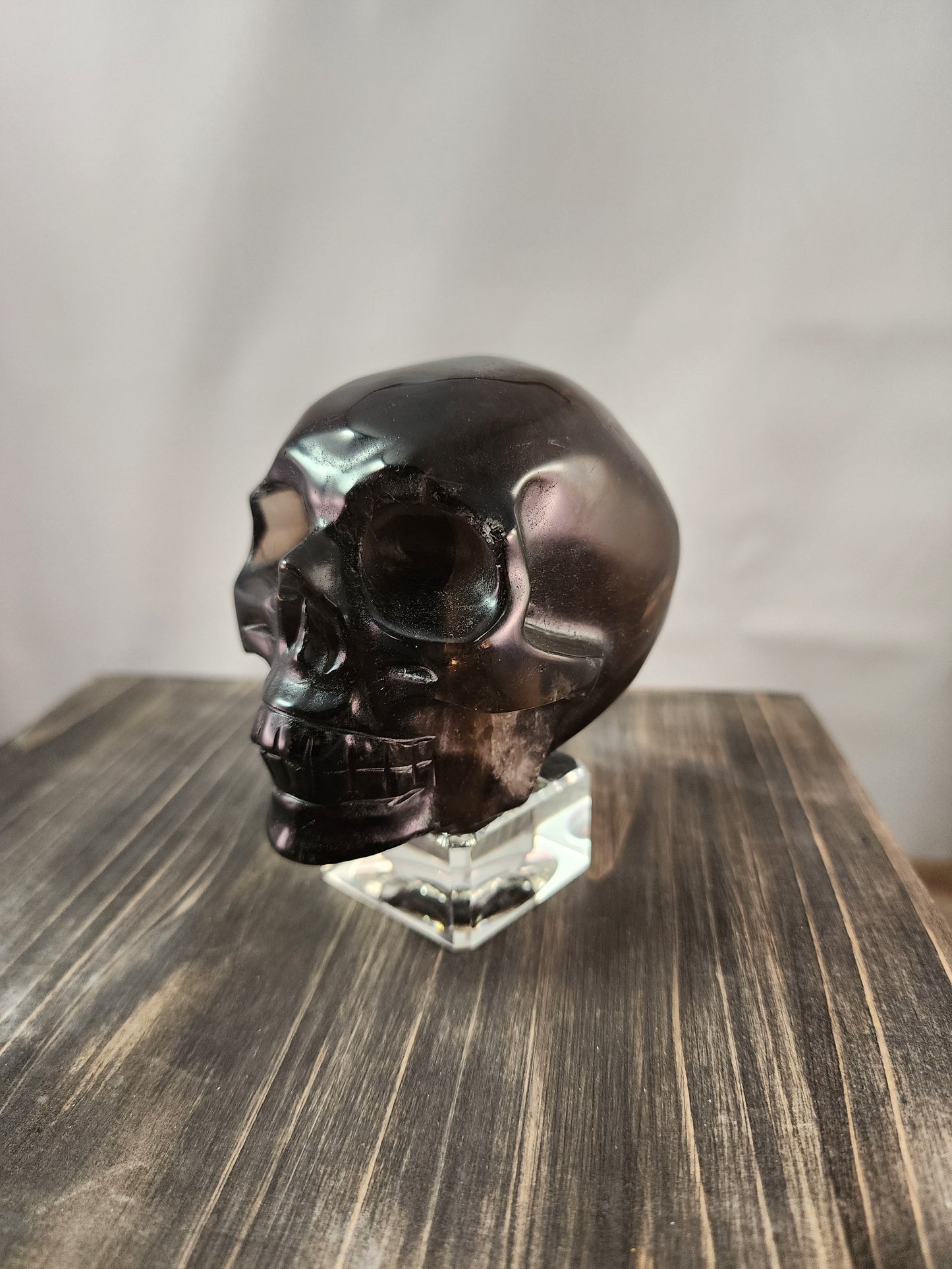 💀🌌 Smoky Quartz Skull 4’’ – Grounding and Spiritual Shield 🌌💀 - Carvings