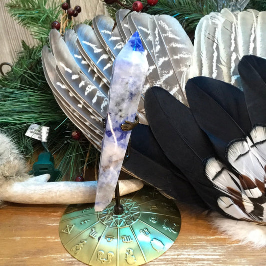 Sodalite Scepter on Astrology Stand - 13 - Towers